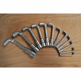 Ks Tools 517.0442 Llaves de tubo métricas de 6 caras - Juego de 12 piezas de 7 a 24 mm