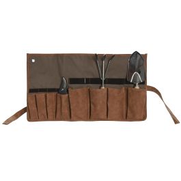 DKD Home Decor Cinta de Algodón para Herramientas Terraza y Jardín Marrón 54x29x6 cm