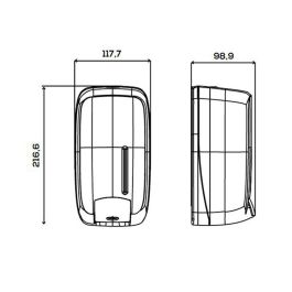 Jofel Dosificador de Jabón Timeless ABS Reciclado Negro para WC de Alta Rotación