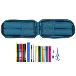 Safta Plumier Mochila Blackfit8 Egeo con 4 Compartimentos Llenos, Azul, Poliéster 600D