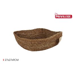 Cesta Cónica de Mimbre Cuadrada Privilege 27x27x9 cm (8 Unidades)
