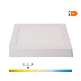 Edm Downlight LED Superficie Cuadrado Blanco 20W 1500 lm 4000K Luz Día 22x22x3 cm