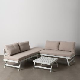 Conjunto Jardín Beige-Blanco Aluminio 1 cm