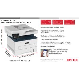 Xerox B235 Multifuncional Láser Blanco y Negro 4 en 1 A4 34 ppm LAN WiFi Duplex ADF Copia Escaneo Fax