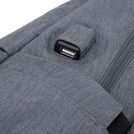 Rivacase 7567 Mochila Portátil 17.3 Pulgadas Prater - Protección Antirrobo, Carga USB, Gris Oscuro