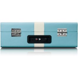Lenco TT-110 Tocadiscos Semiautomático Bluetooth 33/45/78 RPM con Altavoces Integrados Azul/Blanco