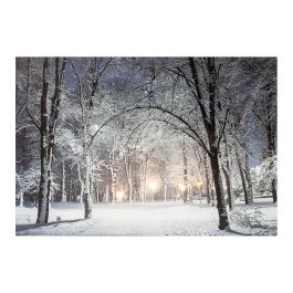 Lumineo Cuadro LED Decorativo Paisajes Nevados 58x38x1.5cm, 6 LEDs, Luz Fría/Cálida, 2 Modelos Surtidos
