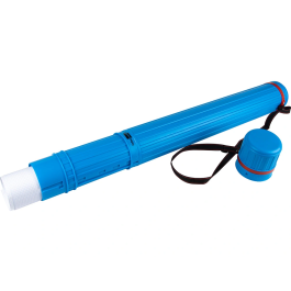 Liderpapel Portaplanos Plástico Diámetro 9 cm Extensible hasta 125 cm Azul