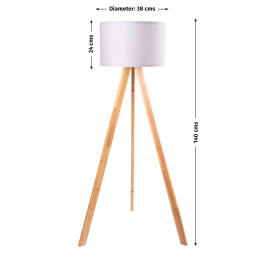Lámpara de Suelo Trípode Madera Addis Ababa OPV-780SGN1415