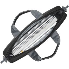 Rivacase 7522 Maletín para portátil Prater 14 pulgadas negro, de poliéster, con tirante para hombro y compartimento para tablet
