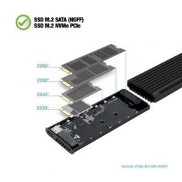 TooQ TQE-2222B Caja Externa SSD M.2 NVMe/NGFF USB 3.1 Gen2 USB-C Sin Tornillos RGB Negro Aluminio TooQ TQE-2222B Caja Externa SSD M.2 NVMe/NGFF USB 3.1 Gen2 USB-C Sin Tornillos RGB Negro Aluminio