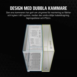 CORSAIR CC-9011285-WW Caja PC Torre Media 6500X, Aluminio Blanco/Gris Satinado