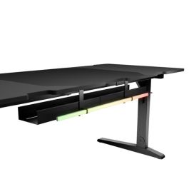 GENESIS NDS-2295 Escritorio Gaming Holm Modular Corner Negro, Ajustable en Altura 70-90cm, Iluminación LED RGB, Ergonómico