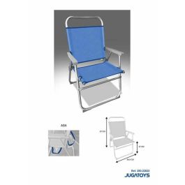 Silla playa aluminio fija azul, con asa para transportar 88x56'50x51 cm Precio: 28.88999993. SKU: B1CNKVRYT9