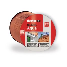 Fischer Banda butílica 10cm x 10m terracota 564129 - Cinta de goma de butilo impermeable autoadhesiva para tejado, color teja