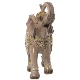 Figura Decorativa Alexandra House Living Gris Dorado Plástico Elefante 13 x 25 x 26 cm