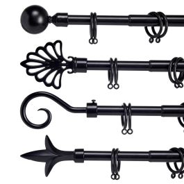 Giftdecor Barra Cortina Negro 170-320 cm Metal Hierro (8 Unidades) Giftdecor Barra Cortina Negro 170-320 cm Metal Hierro (8 Unidades)