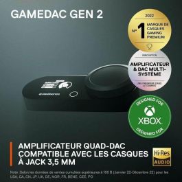 DAC certificado de alta resolución para PC, Xbox y PlayStation - STEELSERIES - GAME DAC GEN 2 Xbox - Negro