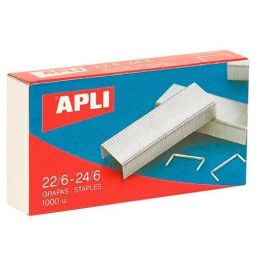 Apli Grapas galvanizadas 22-6 - 24-6, acero Ø 0,53 mm, caja de 1000 unidades Precio: 3.50000002. SKU: B18437AQ7B