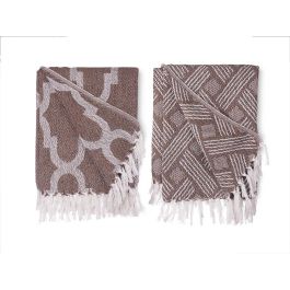 Multiuso Jacquard Marron 125 X 150 Cm Surtidos Giftdecor (12 Unidades) Multiuso Jacquard Marron 125 X 150 Cm Surtidos Giftdecor (12 Unidades)