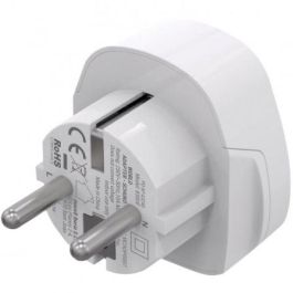 Enchufe Universal Muvit For Change MCADP0007/ 1 Toma de Corriente/ Blanco Enchufe Universal Muvit For Change MCADP0007/ 1 Toma de Corriente/ Blanco