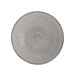 Plato Relieve Hondo Gris 20 cm Vessia - Gres, apto lavavajillas y microondas (24 Unidades)
