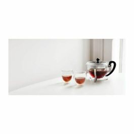 Bodum Tetera Chambord con Tamiz de Acero Inoxidable y Mango de Vidrio 1.3L Gris Transparente Apta Lavavajillas