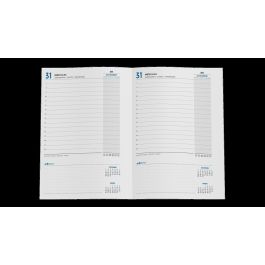 Ingraf 356409 Agenda 2026 Roma D/P 15x21 Negra con Espiral Metálica en Castellano – Papel Ecológico 80 grs