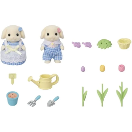 Sylvanian Families SYL1710444931322 Muñeco Hermano y Hermana Conejo Aries Jardineria Articulado Multicolor