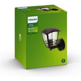 CREEK-Aplique Exterior Metal H20cm Negro Philips