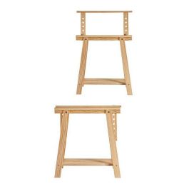Kipit Caballete Regulable de Madera Natural, 18x11x71 cm