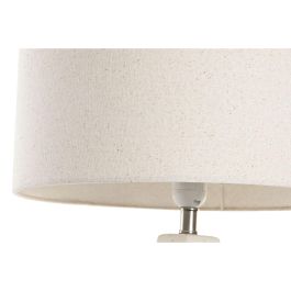DKD Home Decor Lámpara Sobremesa Urban Cerámica Poliéster Crudo 38x66x38 cm E27 Abstracta Geométrica
