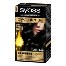 Syoss #1.10 OLEO INTENSE Tinte Sin Amoniaco Negro Intenso 5 pz para Cabello - Coloración Duradera, Cobertura Canas, Nutrición con Aceites