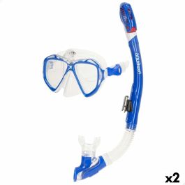 Gafas de Buceo con Tubo AquaSport Azul Adultos (2 Unidades) Precio: 46.49999992. SKU: B19LGLZDAM