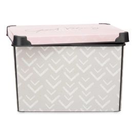 Caja de plástico Vibes 22L con asa Kipit 30x23.5x40 cm (12 Unidades) Caja de plástico Vibes 22L con asa Kipit 30x23.5x40 cm (12 Unidades)