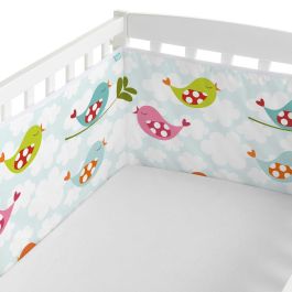 Protector de Cuna HappyFriday Mr Fox Little birds Multicolor 210 x 40 cm