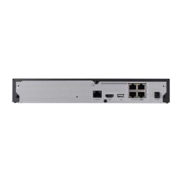 Hanwha Grabador de red NVR 4 canales, 4 puertos PoE 40Mbps HDMI/VGA H.265 1HDD. Wisenet serie A