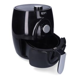 Edm Freidora de aire 3,6L 1400W con cesta, temporizador hasta 60 minutos, temperatura regulable 80-200°C