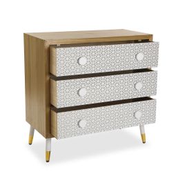 Cómoda 3 Cajones Dune Versa 40x80 cm - Madera MDF, Paulownia, Pino Cómoda 3 Cajones Dune Versa 40x80 cm - Madera MDF, Paulownia, Pino