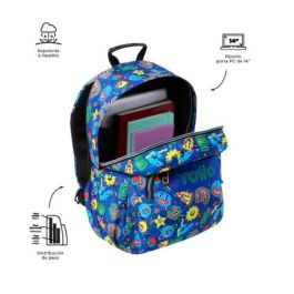 Totto Mochila Acuareles MA04ECO021-2416N-8JZ 20L, convertible en carro, con organizador y compartimento para pc Totto Mochila Acuareles MA04ECO021-2416N-8JZ 20L, convertible en carro, con organizador y compartimento para pc