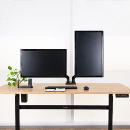 TOOQ Soporte mesa pant. gira incli 2 brazos 13-34 negro