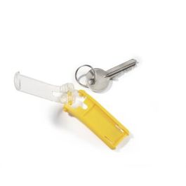 DURABLE Llaveros Key Clip amarillos (6 unidades) – 25 mm ancho x 68 mm alto