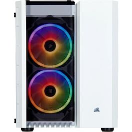 Corsair Torre PC Crystal Series 280X RGB con Ventana de Cristal Templado Blanca