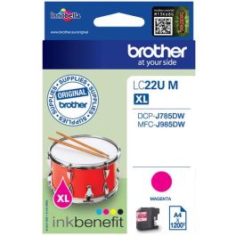 Brother LC-22UM Cartucho de Tinta Magenta Original XL Alto Rendimiento para MFC-J985DW 1200 páginas