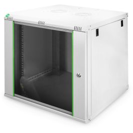 Digitus Carcasa de pared Dynamic Basic 9U 600x600mm gris con cerradura, 60kg, acero galvanizado, para rack 19"