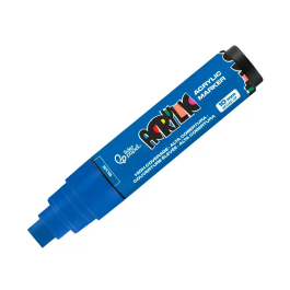 Liderpapel Rotulador Acrylic Punta Rectangular 10 mm Azul para Todo Tipo de Superficie Base Agua
