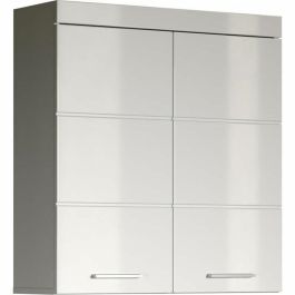 Mueble de baño alto AMANDA - 2 puertas - L73 x P23 x H77 cm - Blanco - TRENDTEAM