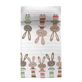 Colcha HappyFriday Moshi Moshi Rabbit Family Multicolor 180 x 260 cm