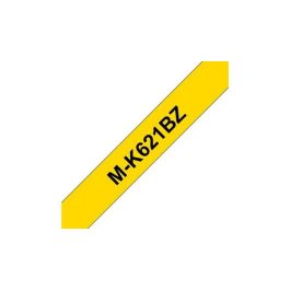 Brother 9mm black on yellow plastic tape, non-laminated, 8m