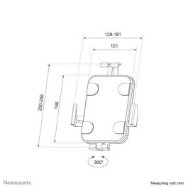 Neomounts WL15-625WH1 Soporte de Pared para Tablet 7.9-11" Rotación 360° y Bloqueable con Tornillo de Seguridad - Blanco